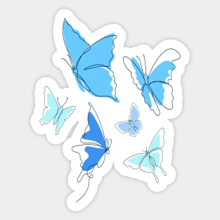 Blue butterflies Sticker